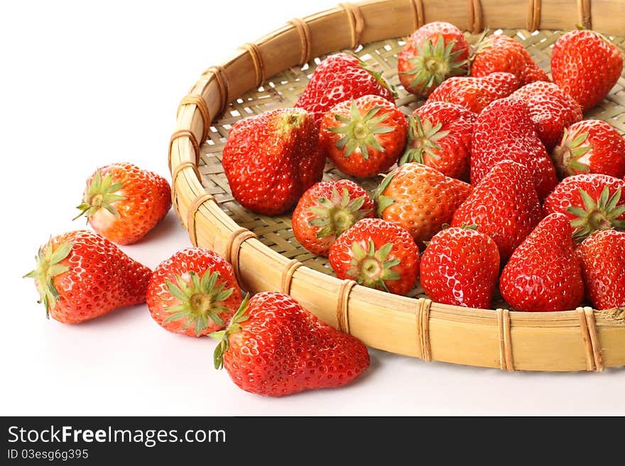 Fresh strawberry on white background