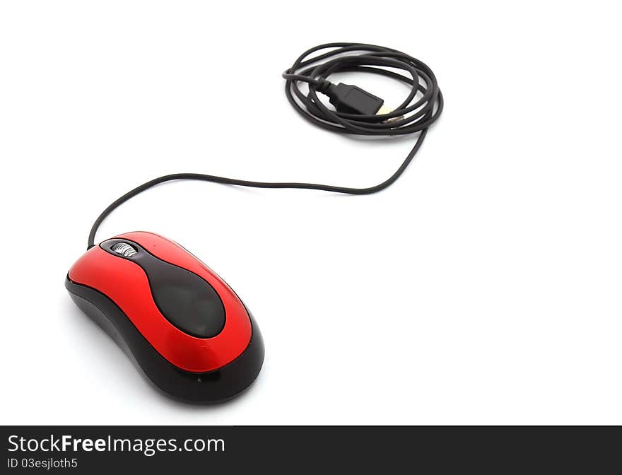 Pc mouse isolated on white with clipping path