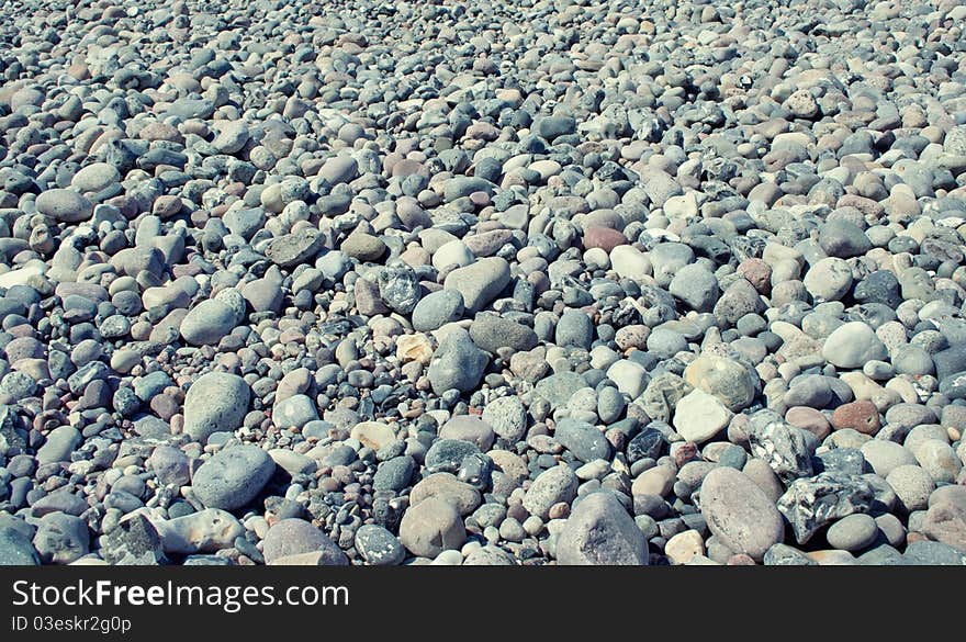 Stock Photo: abstract background with round peeble stones