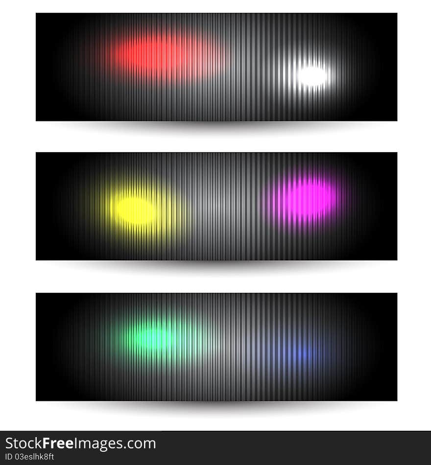 Set of three colorful backgrounds