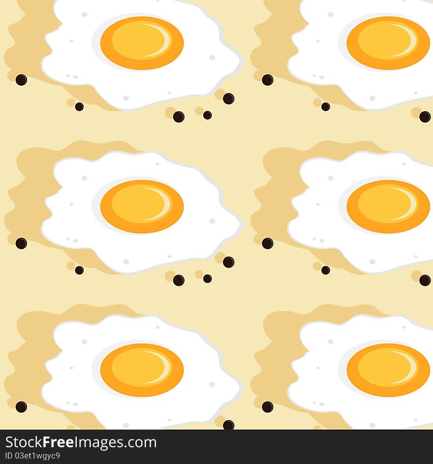 Fried eggs on a brown background. Fried eggs on a brown background