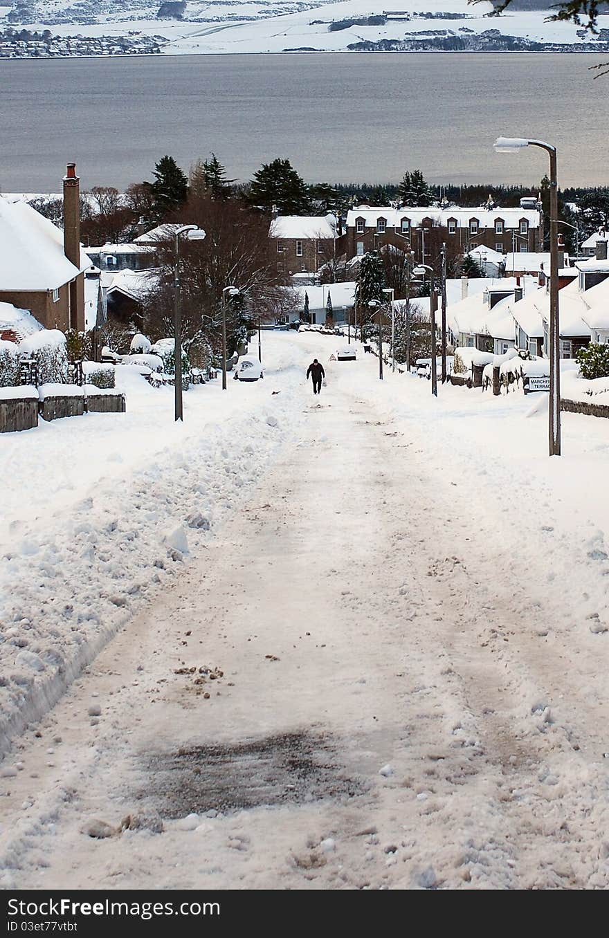 Man on the snow