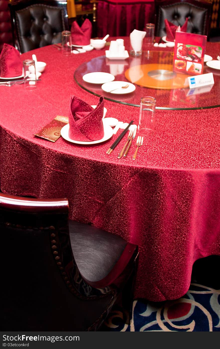 Chinese Restaurant Table Setup For VIP