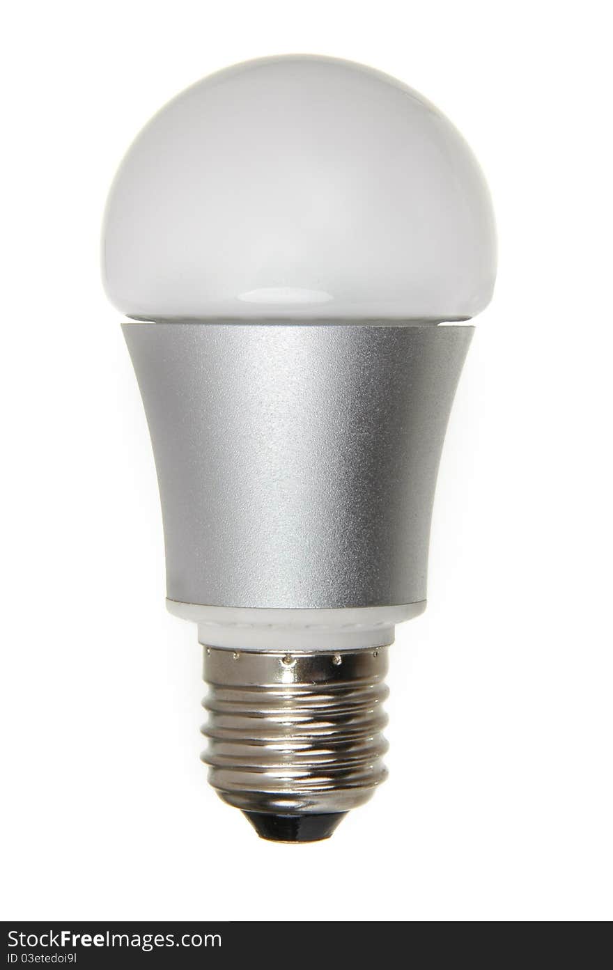 Energy-efficient light bulb isolated on white