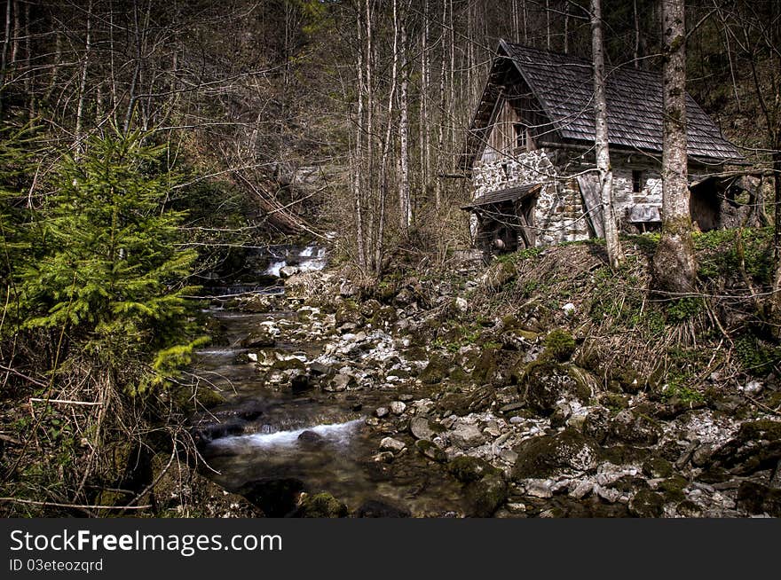 Old water mill in Stiegengraben, Austria