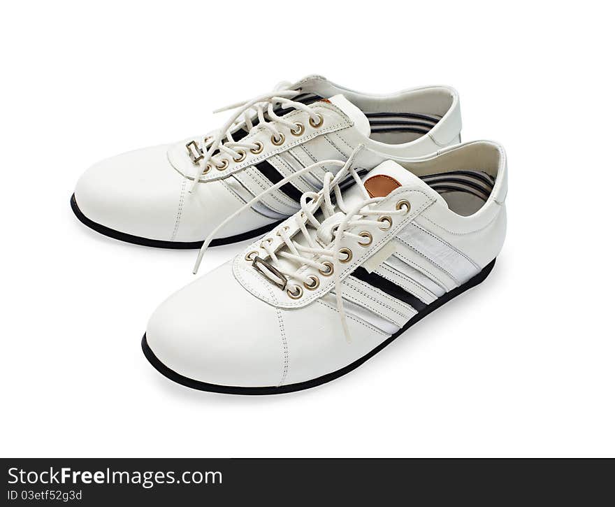 White shoes with laces