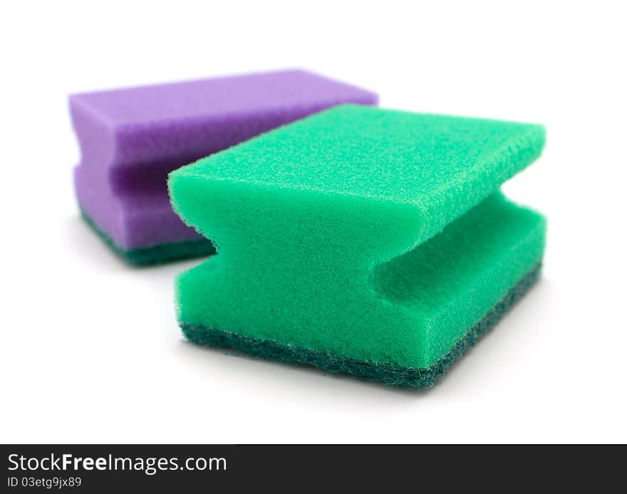 Couple sponges for washing kitchen. Couple sponges for washing kitchen