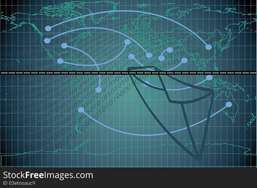 Web mail across of the world wide web with binary data