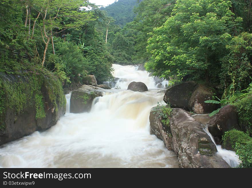 Nangrong water fall in Thailand. Nangrong water fall in Thailand