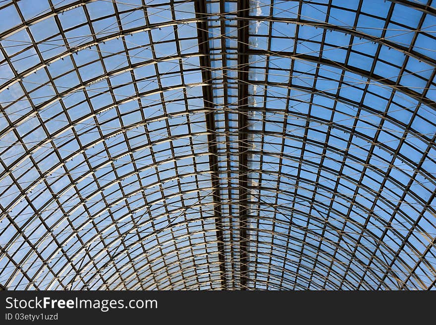 Abstract geometric pattern ceiling background