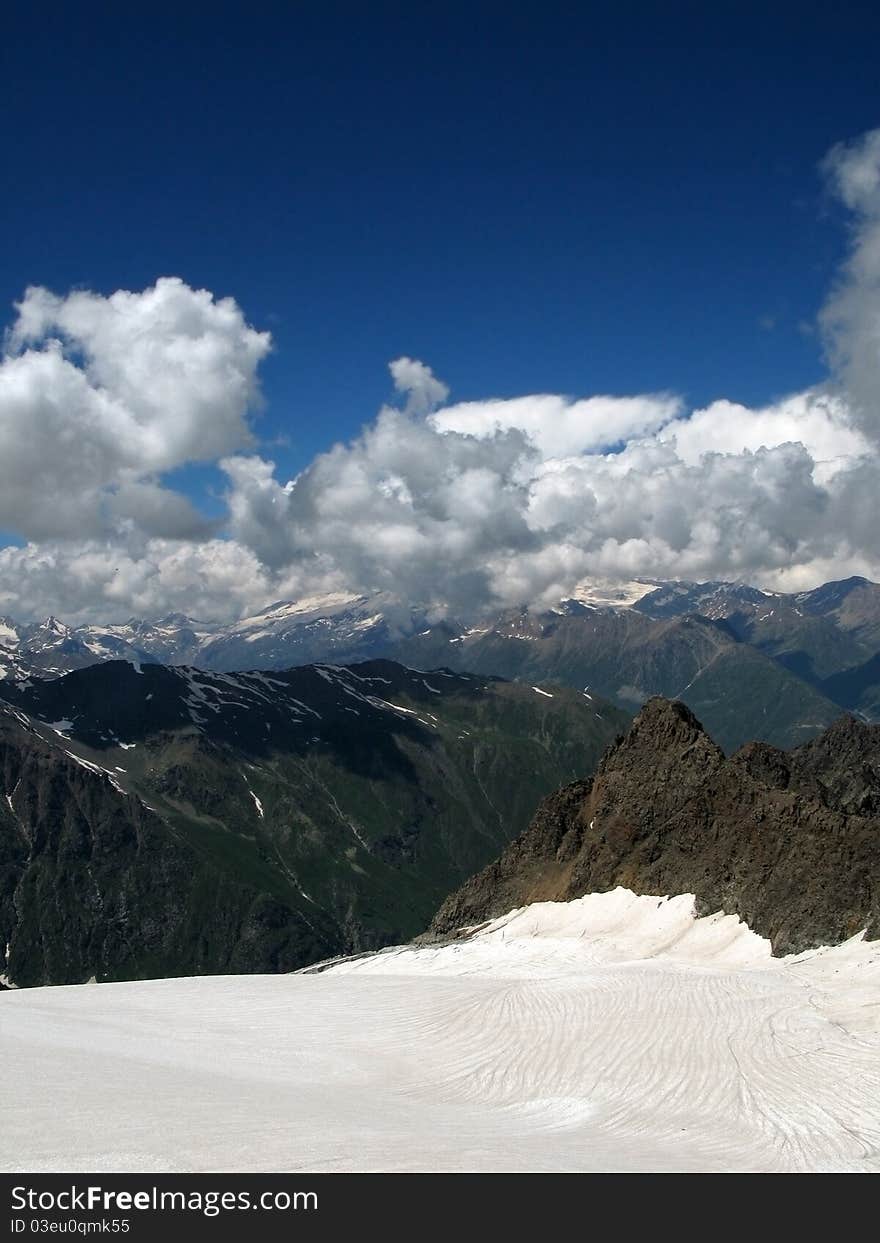 Bezenghi Mountains At Caucasus