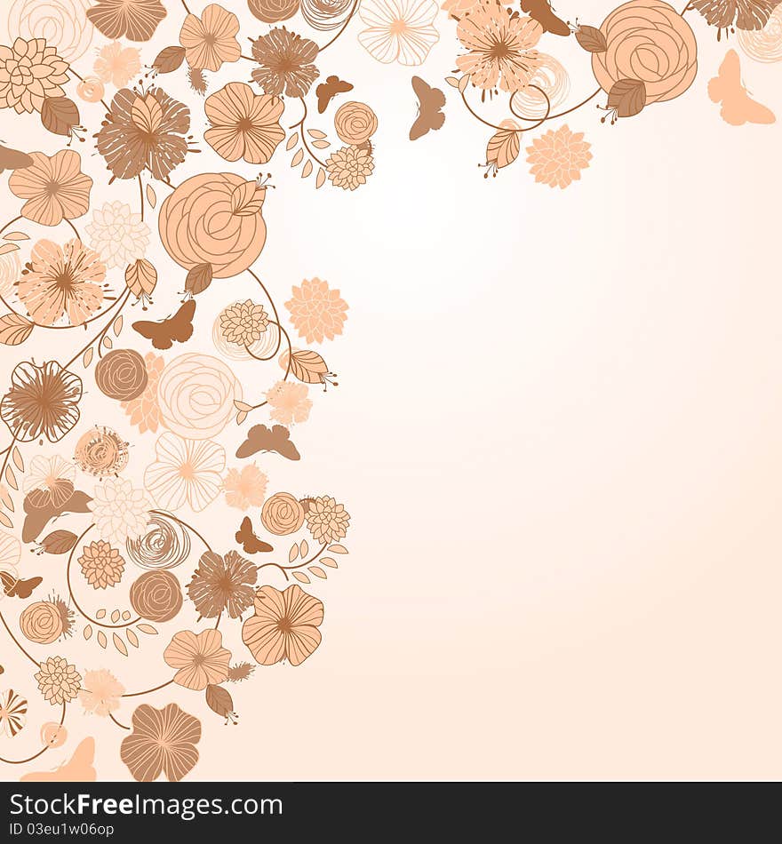 abstract floral background with place for your text