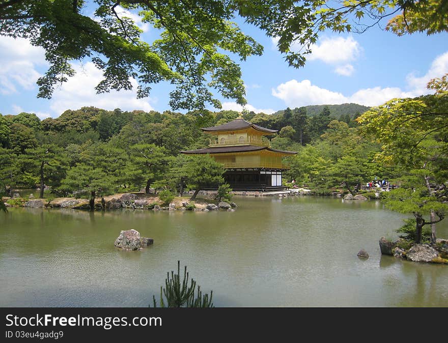 Kinkakuji Golden pavilion in Kyoto, Rokuon-ji