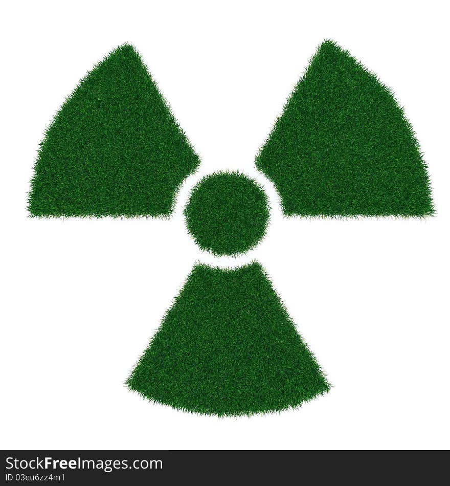 Radiation symbol from grass