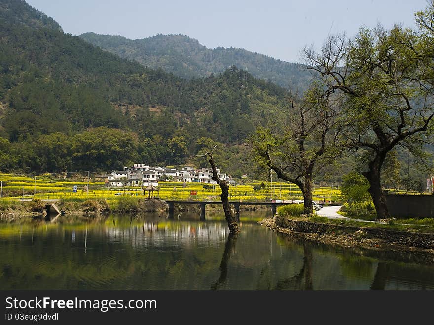 Wuyuan, jiangxi, chinese style. traveling with family in holiday. Wuyuan, jiangxi, chinese style. traveling with family in holiday