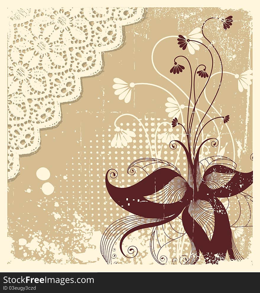 Vintage floral card