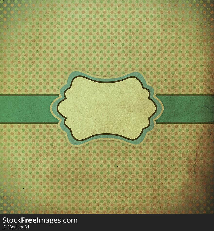 Retro greeting card template design