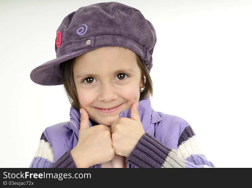 Cute girl showing ok sign