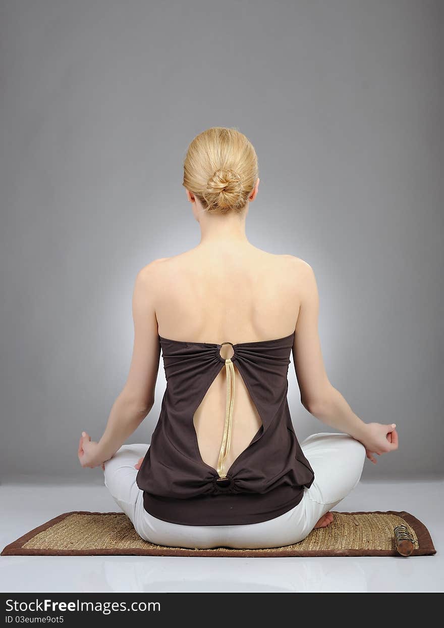 Creative Portrait Of Woman In Yoga Relaxation