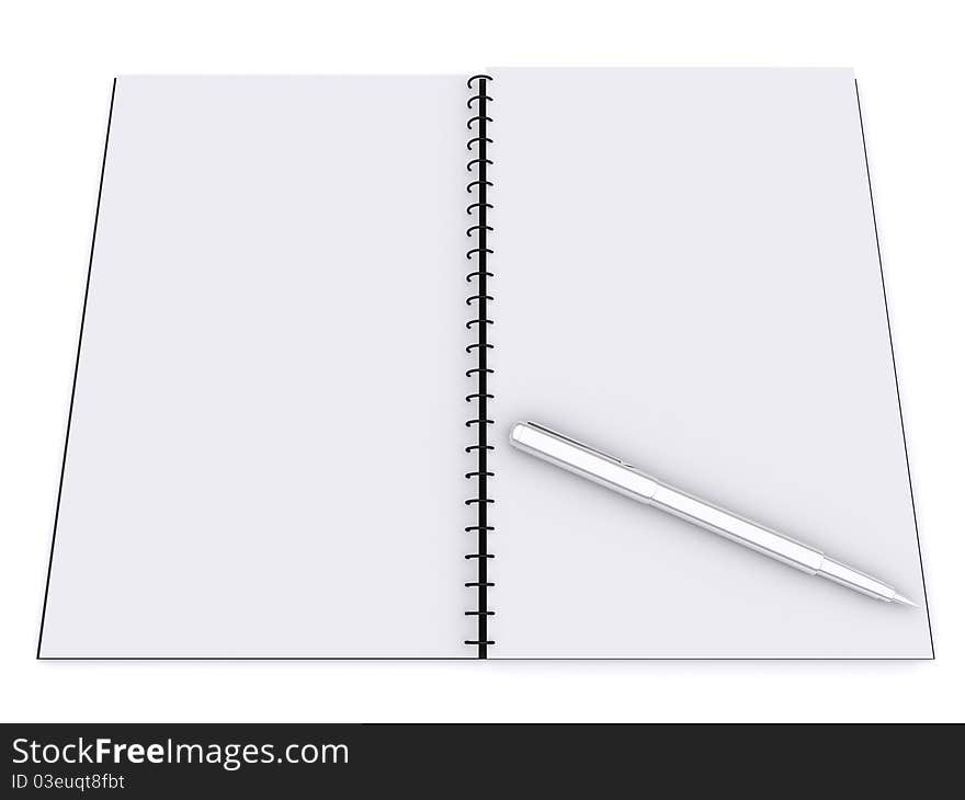 3d blank notebook