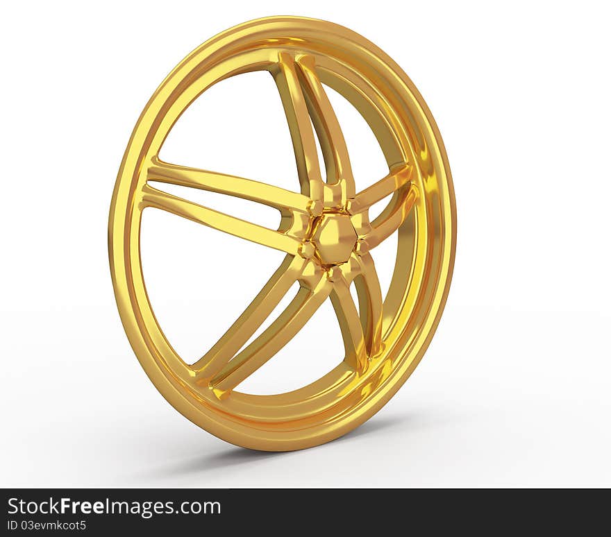 Gold car disc