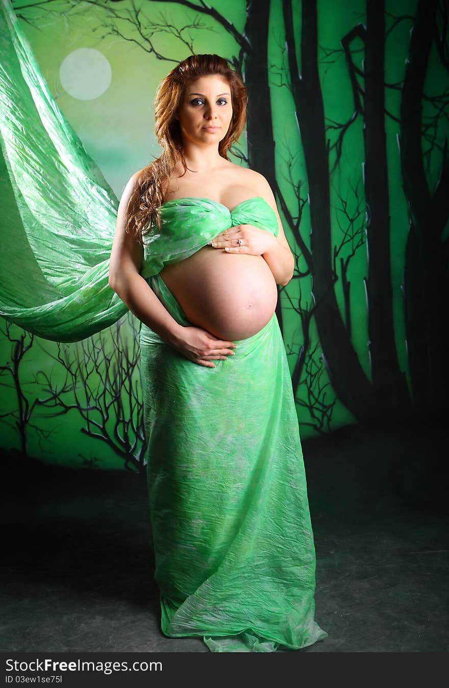 Pregnant woman standing