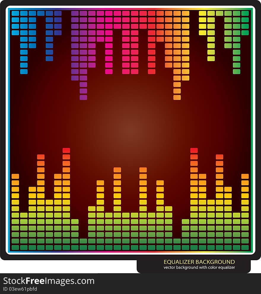 Vector Background With Color Equalizer. Vector Background With Color Equalizer