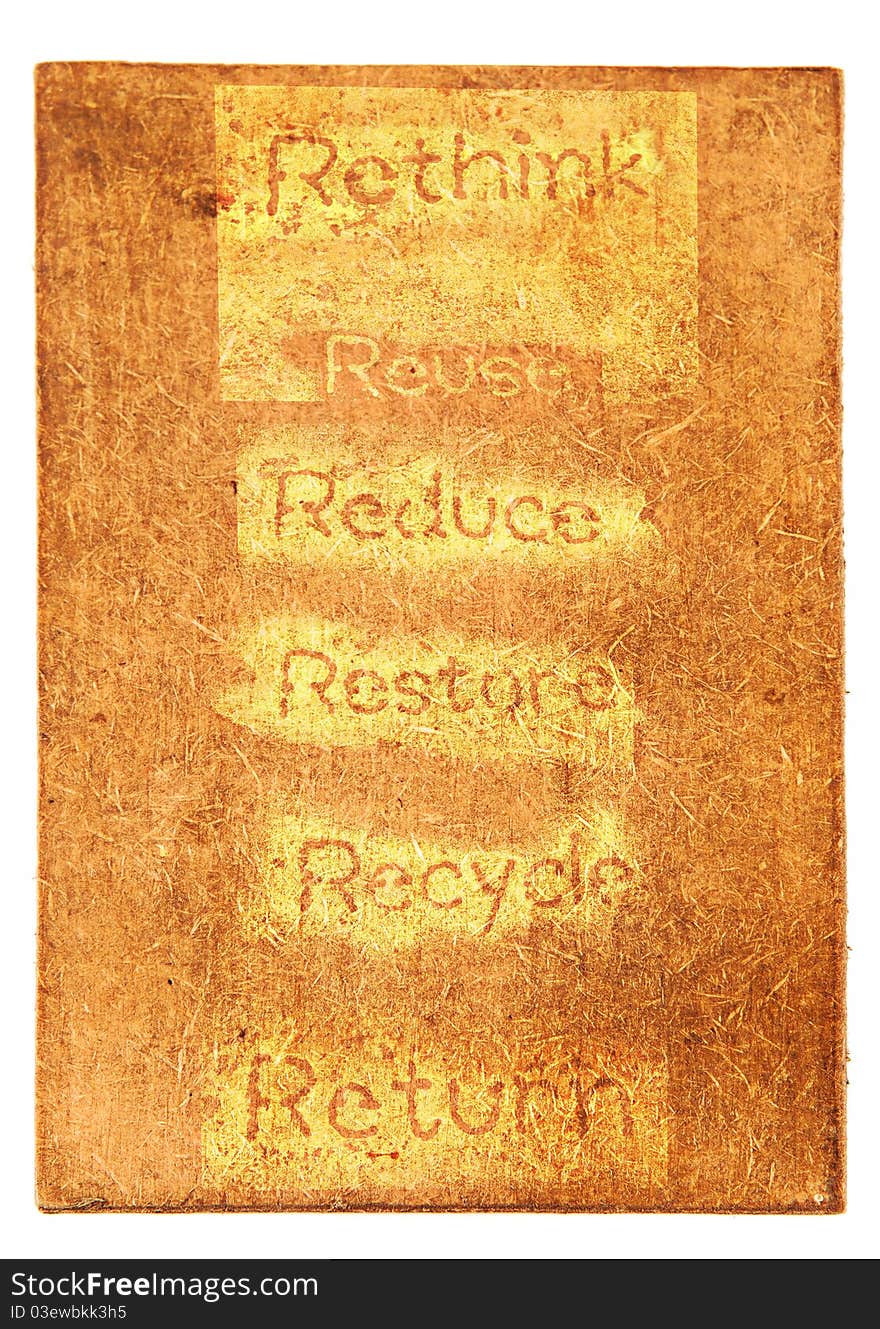 Six Ecological Phrases - Rethink-Reuse-reduce-rest