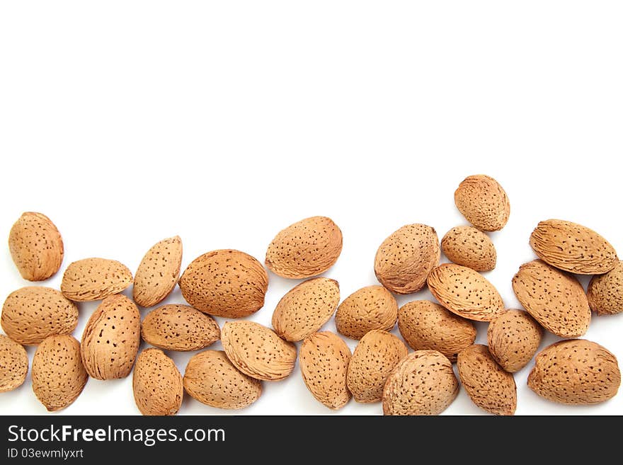 Almond nuts isolated