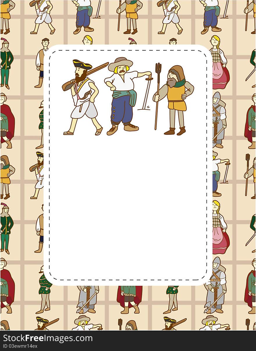 Medieval people card