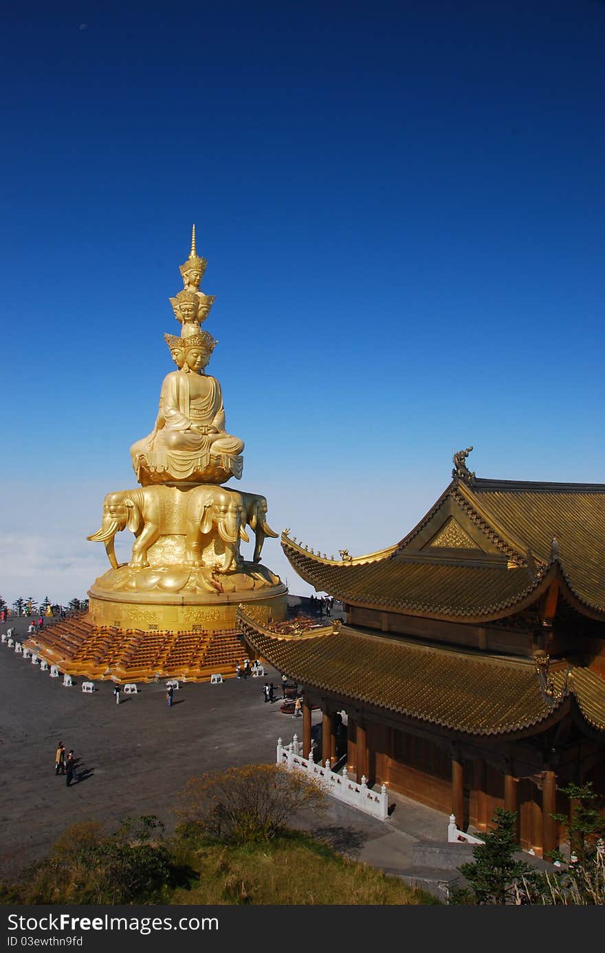 Golden temple in Sichuan