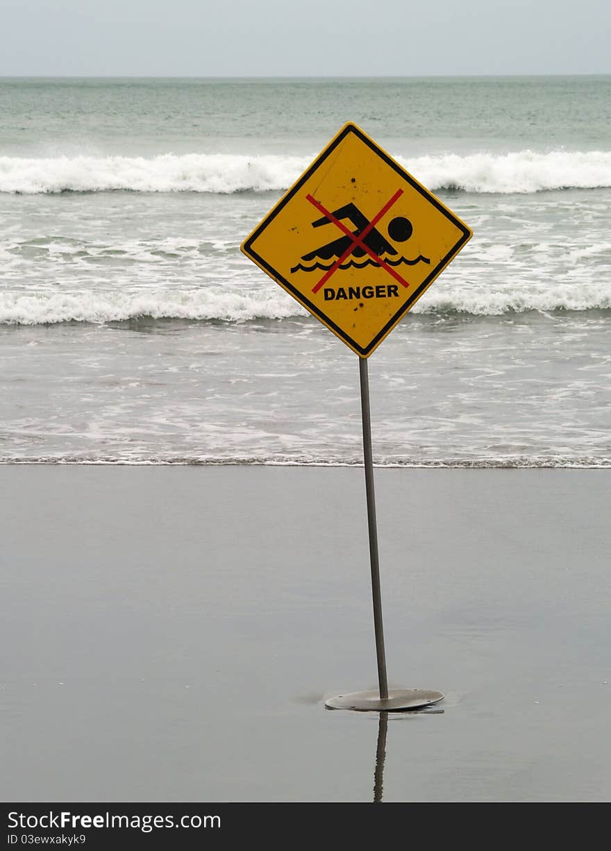 No swimming sign