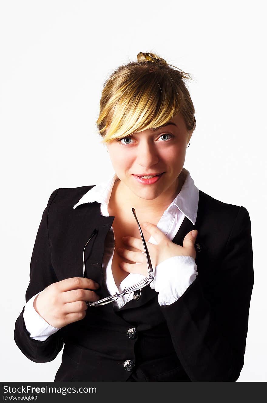 Portrait of young businesswoman in the office