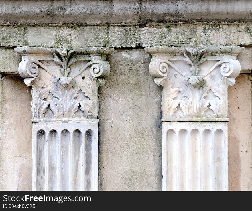 Ancient gate close-up detail. Capital (architecture). Ancient gate close-up detail. Capital (architecture)