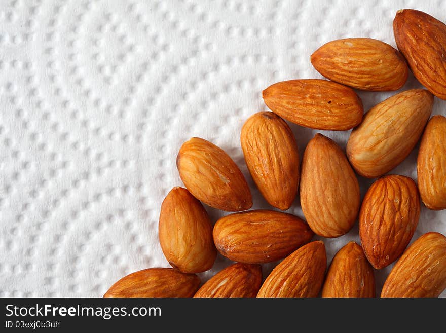 Almond for food ingredient on White Background. Almond for food ingredient on White Background