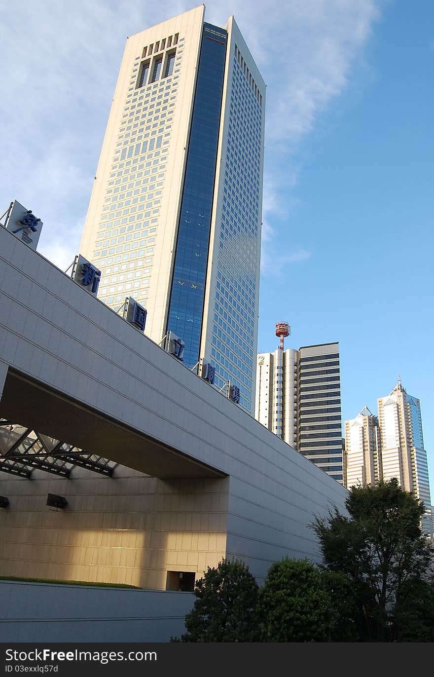 High building in tokyo near shinjuku