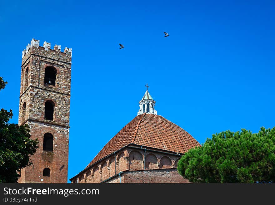 Church dome and bell tower