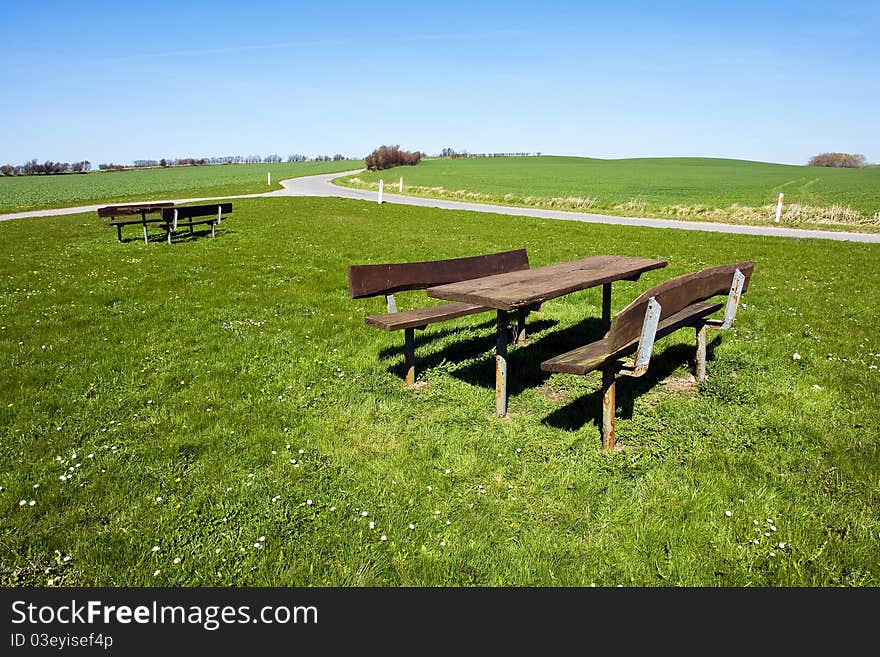 Outdoors Picnic table - perfect relaxing in nature