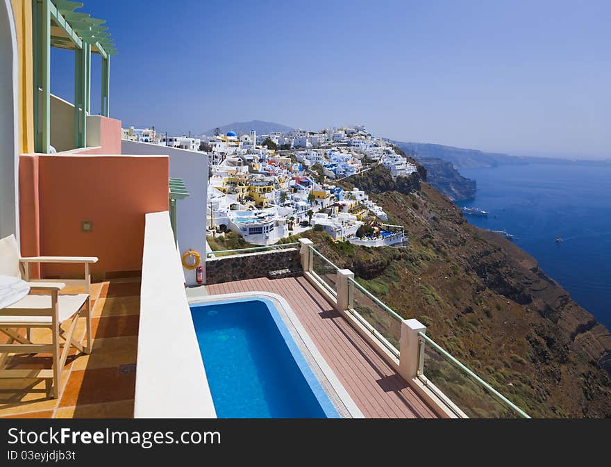 Santorini view - Greece (Firostefani) - vacation background