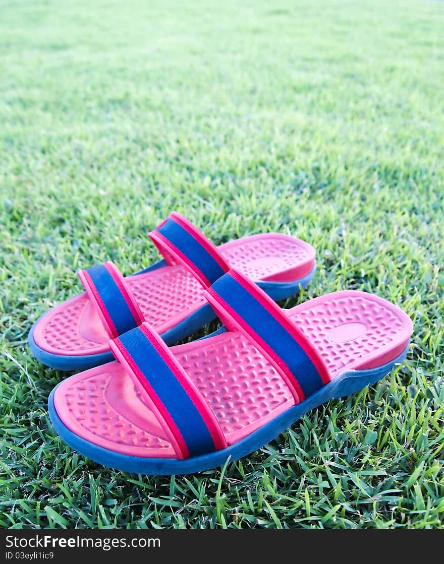 Sandals or Flip Flop On Grass