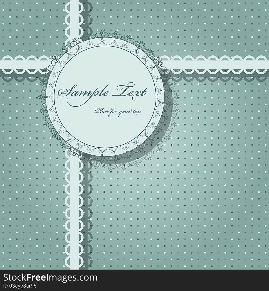 Vector vintage pattern for invitation. Vector vintage pattern for invitation