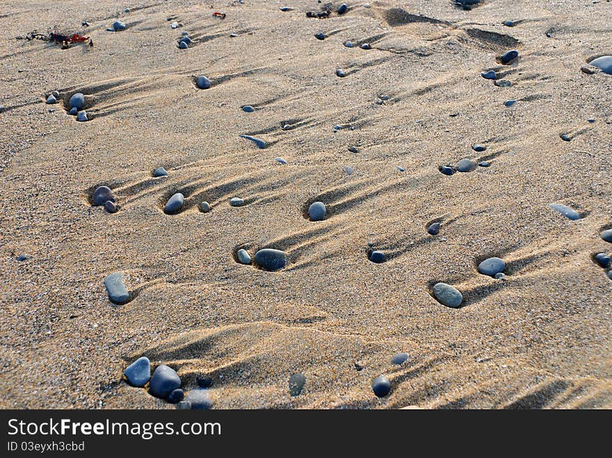 Sand and stones moved by the wind in Iceland Langaholt. Sand and stones moved by the wind in Iceland Langaholt