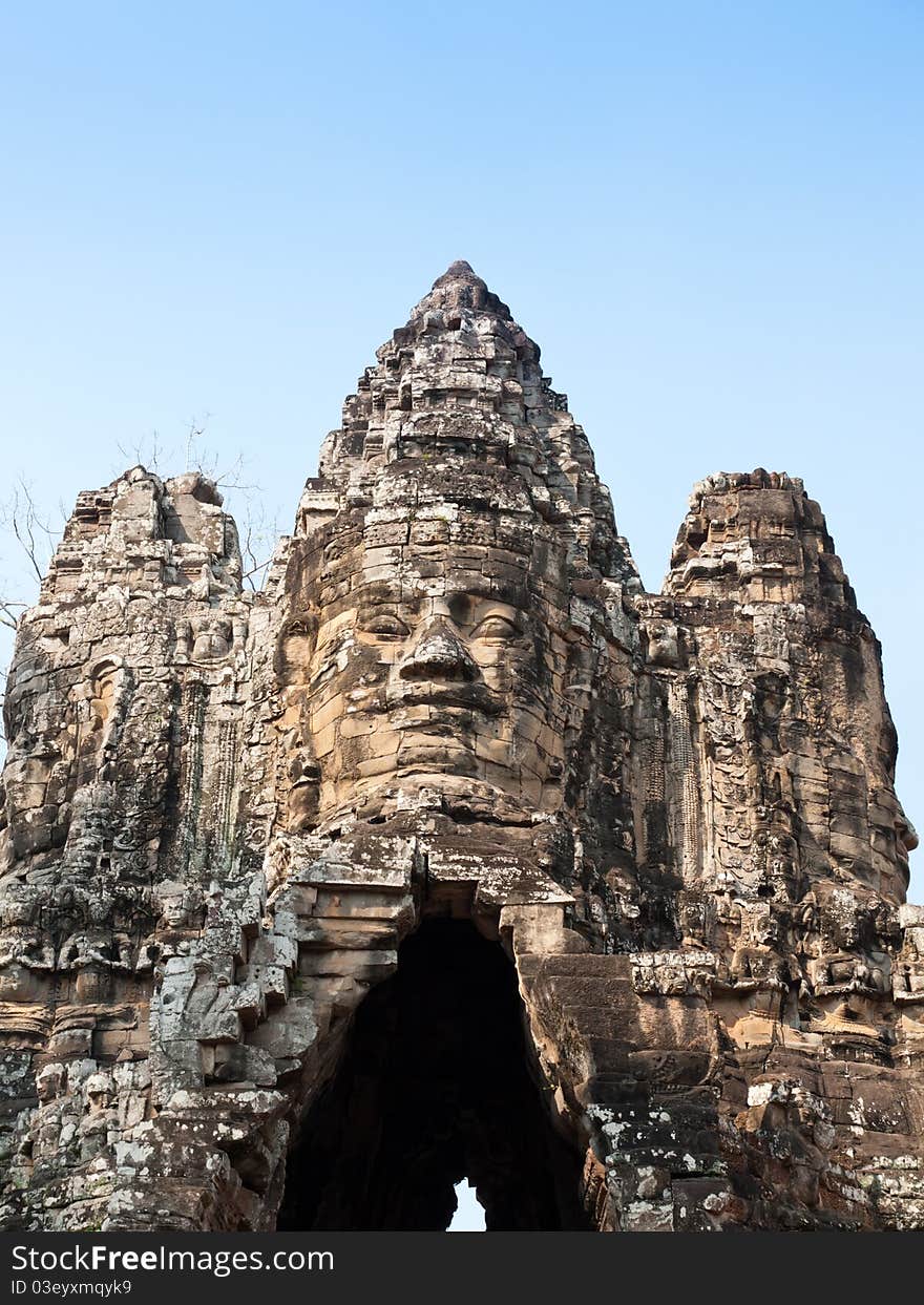 Giant Smiling Face At Angkor Wat