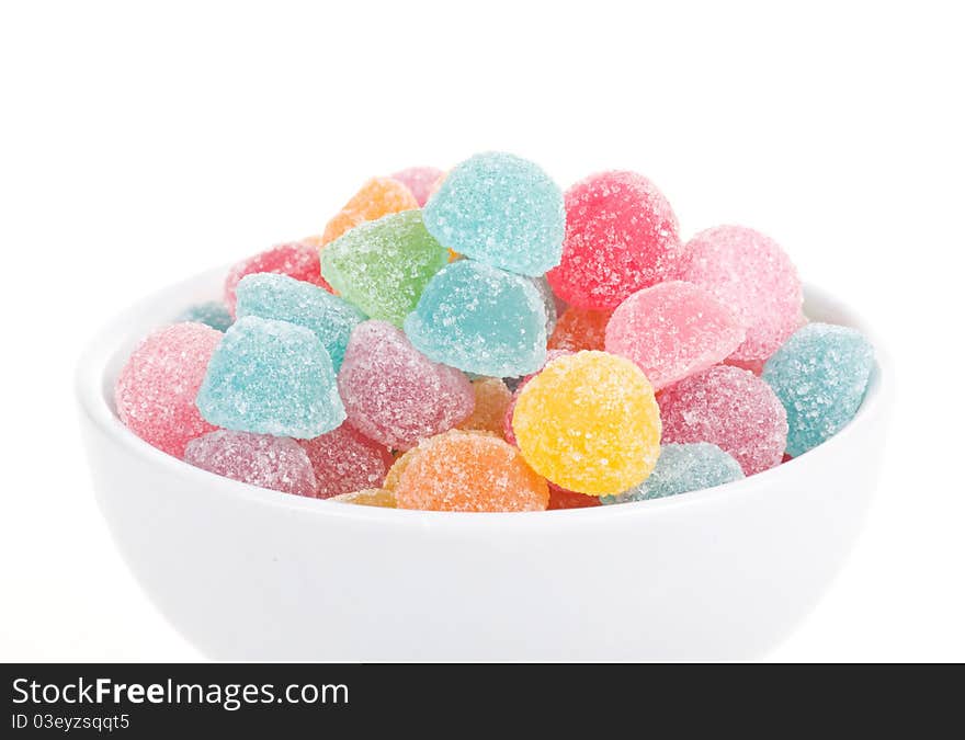 Colorful sweetness jelly candy isolated