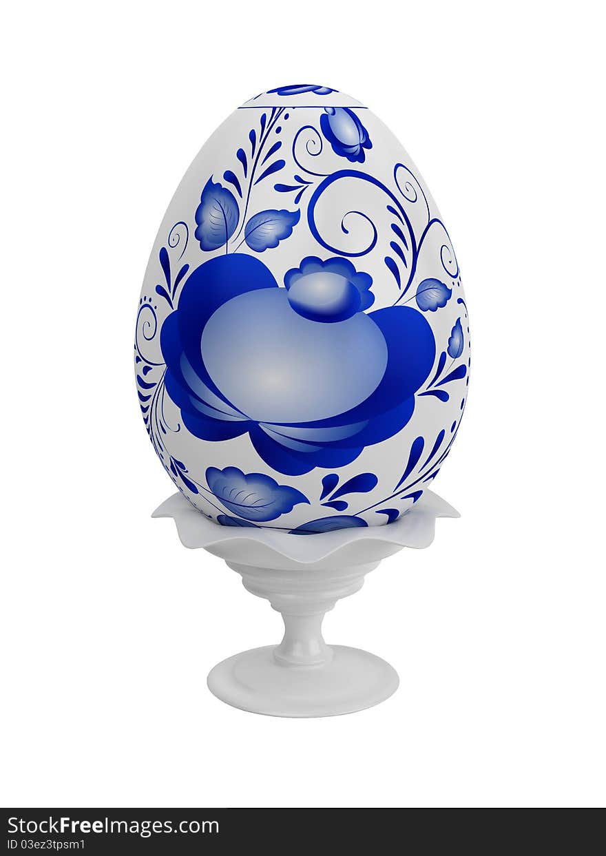 Eggs easter in gzhel style. Gzhel (a brand of Russian ceramics, painted with blue on white). Eggs easter in gzhel style. Gzhel (a brand of Russian ceramics, painted with blue on white)