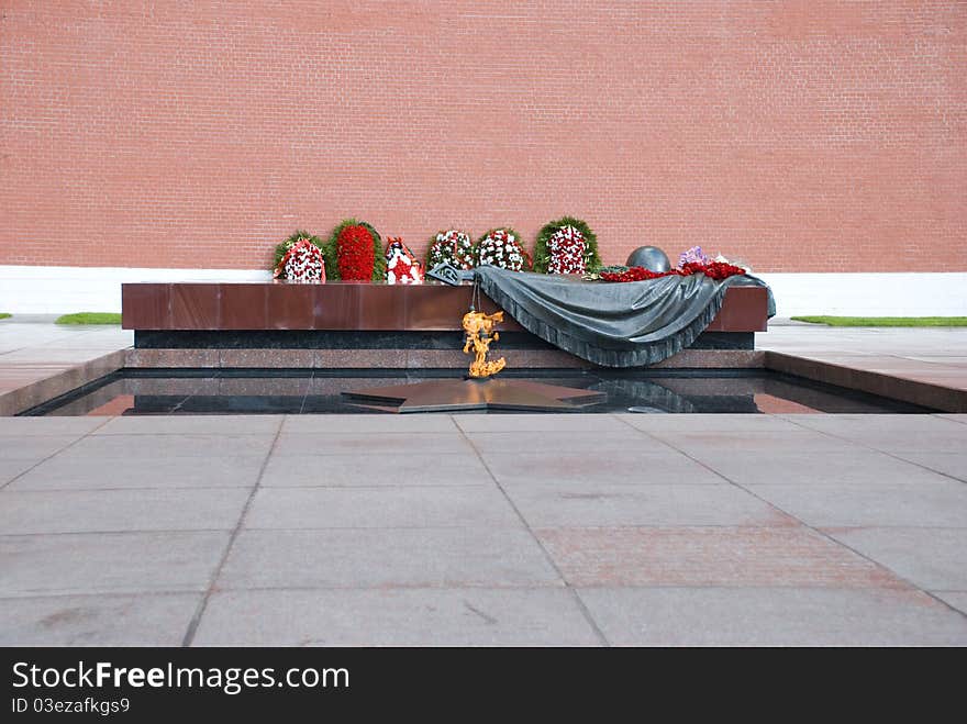 Eternal Fire On Red Square In Moscow