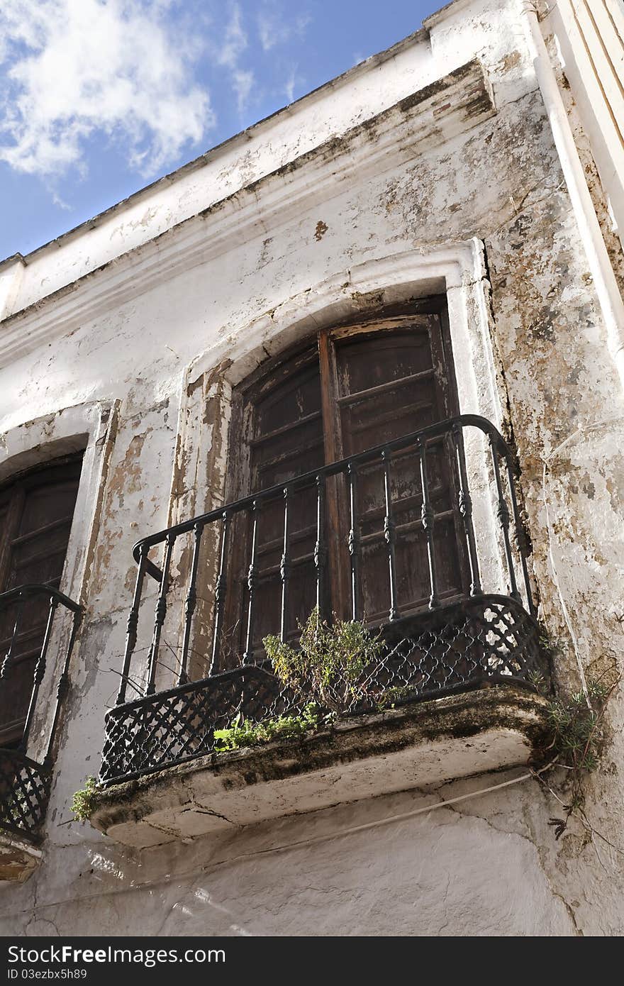 Street detail in Ronda, Spain. Street detail in Ronda, Spain.