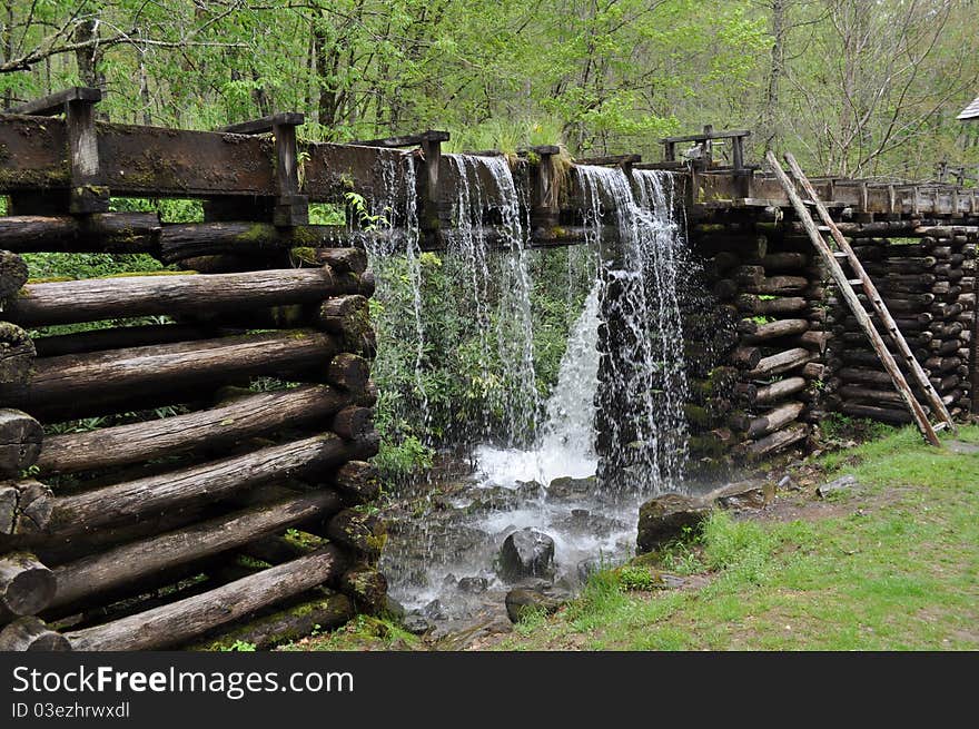 Mingus Mill water slew Great Smokey Mountain National Park