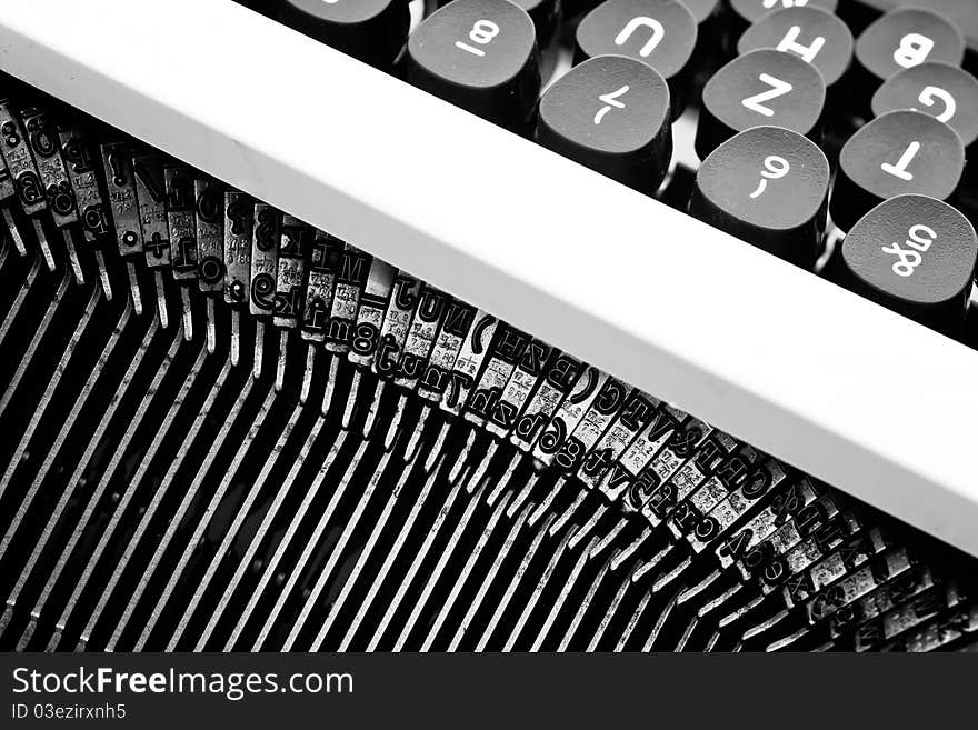 Slugs from a typewriter