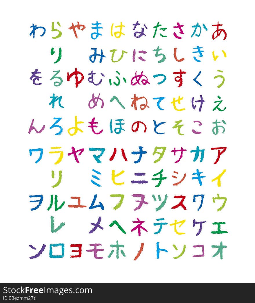 The Japanese Letter that I wrote with a crayon. The Japanese Letter that I wrote with a crayon